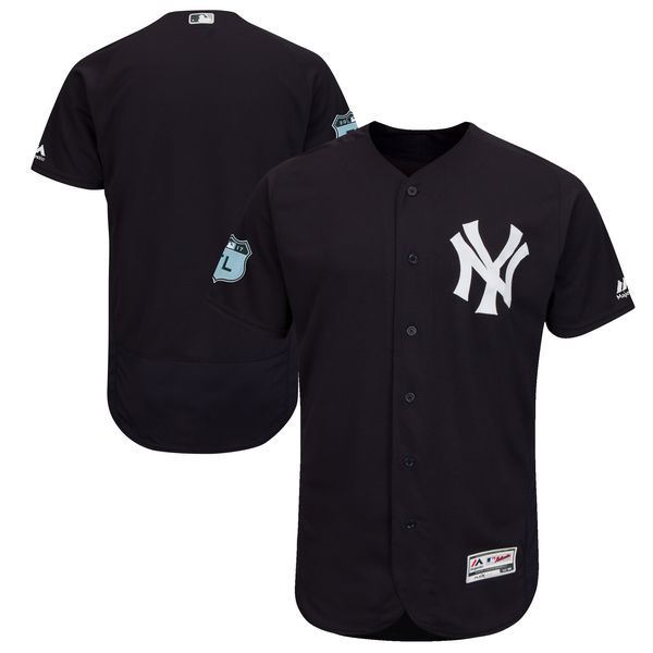 2017 MLB New York Yankees Blank Black Jerseys->new york yankees->MLB Jersey